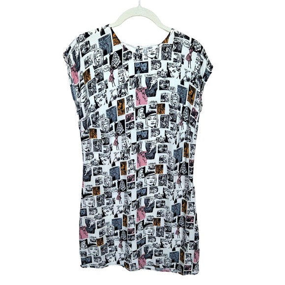 Reformation Lilah Comic Print Dress size Large - Picture 5 of 14